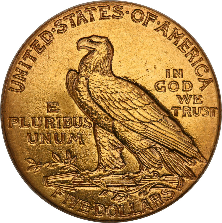 USA 5 $ dolarów 1915 Filadelfia - Indianin st.2-